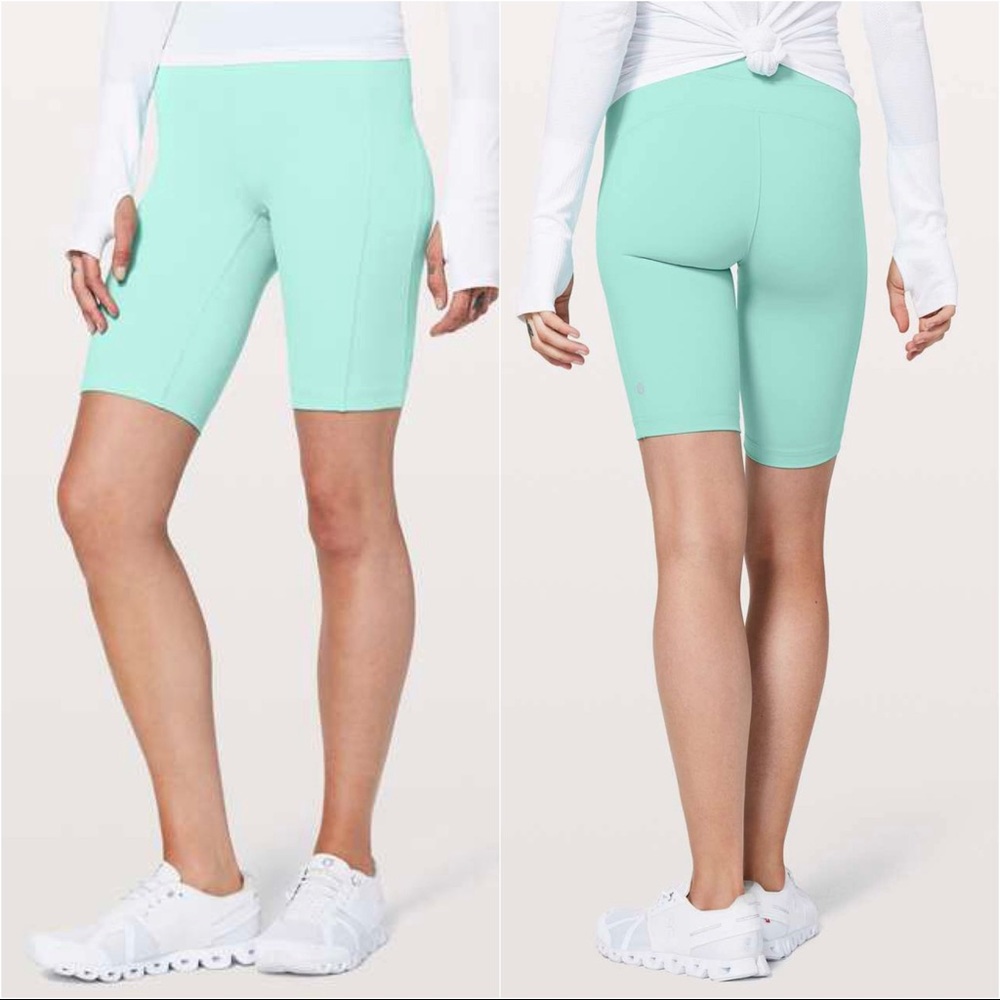 lululemon athletica Mint Green Biker Shorts